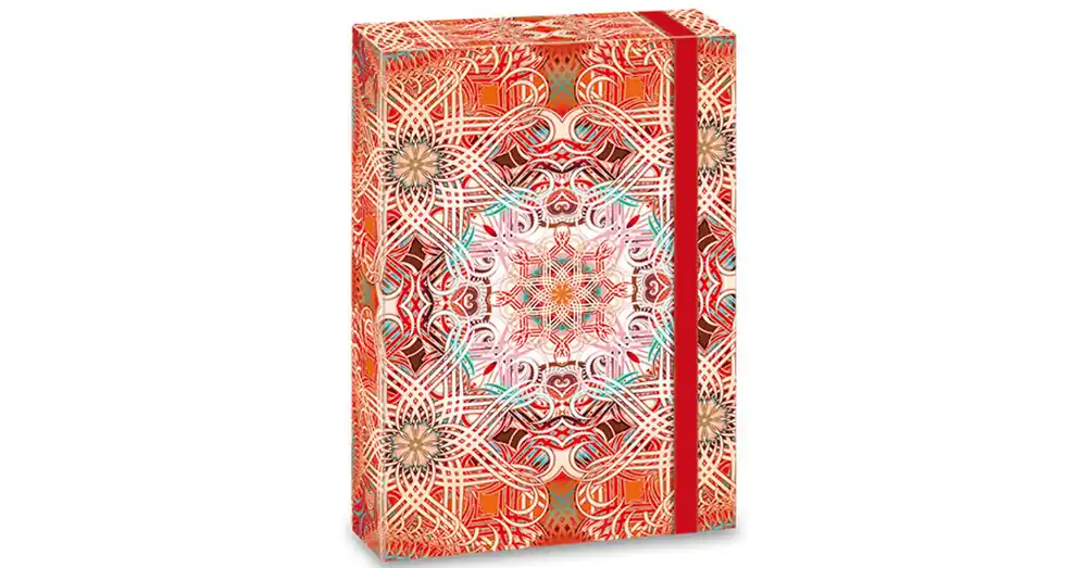 Biztonságos fizetés Ars Una Mandala Love gumis füzetbox A/4-es