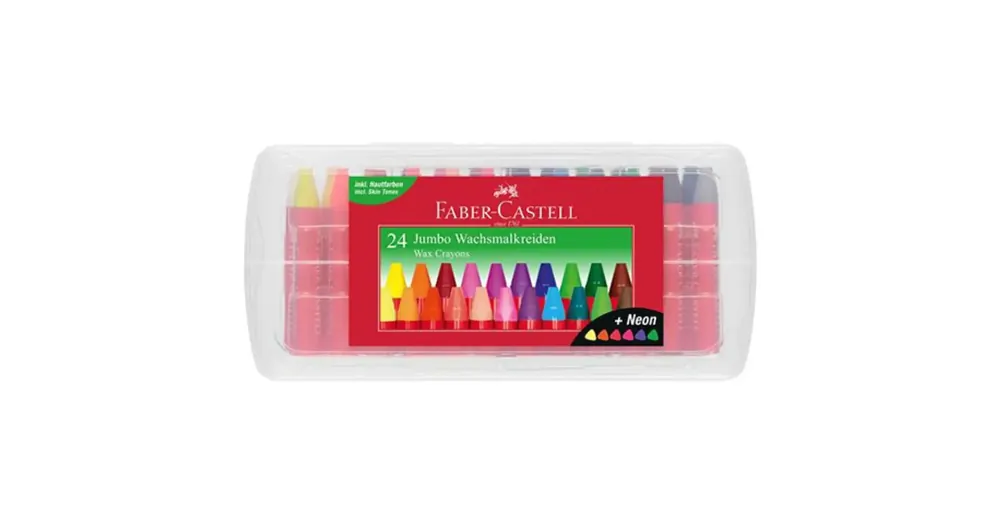 Faber-Castell Jumbo háromszögletű zsírkréta 24 db-os szett Olcsó