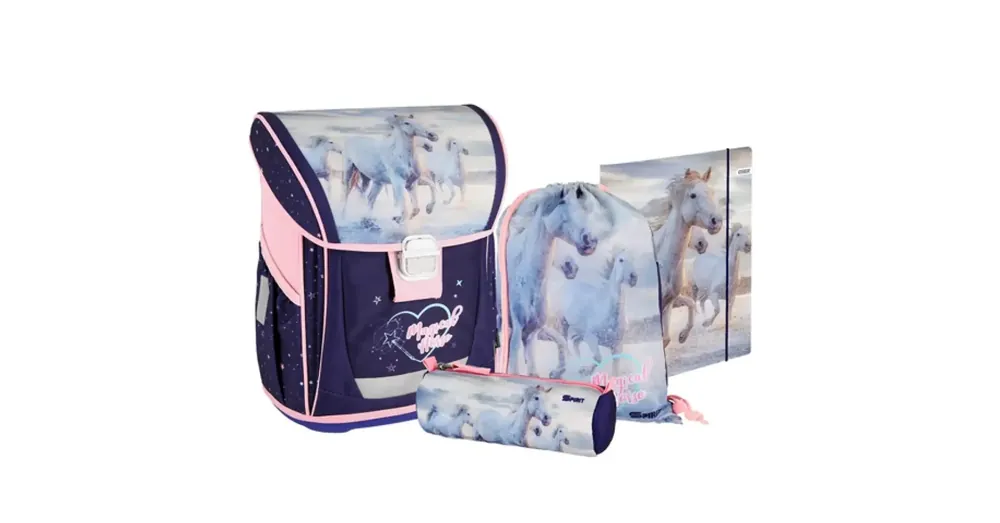 Prémium Spirit Cool Magical Horse lovas ergonomikus iskolatáska, hátizsák 4 db-os szett