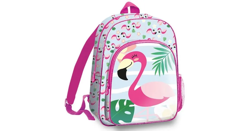 Flamingó lekerekített iskolatáska, hátizsák 36 cm Expressz kézbesítés