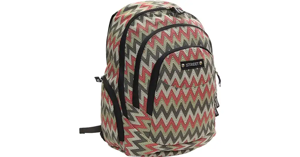 Olcsóbb Street Canvas Zigzag iskolatáska, hátizsák