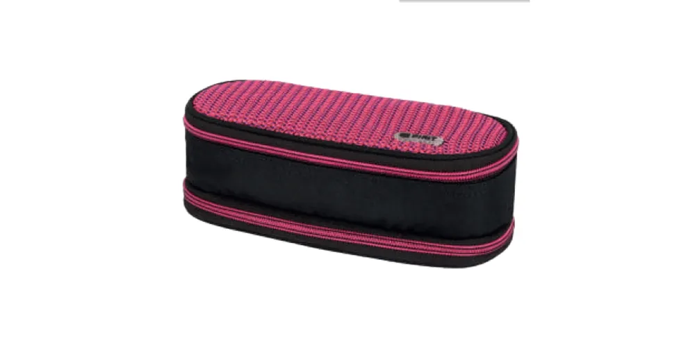 Árengedmény Spirit My Bag fekete és pink két rekeszes ovális tolltartó