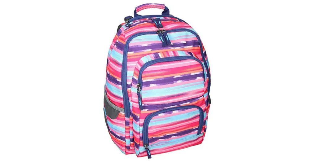 Spirit E-Bag színes csíkos lekerekített iskolatáska, hátizsák Kiárusítás