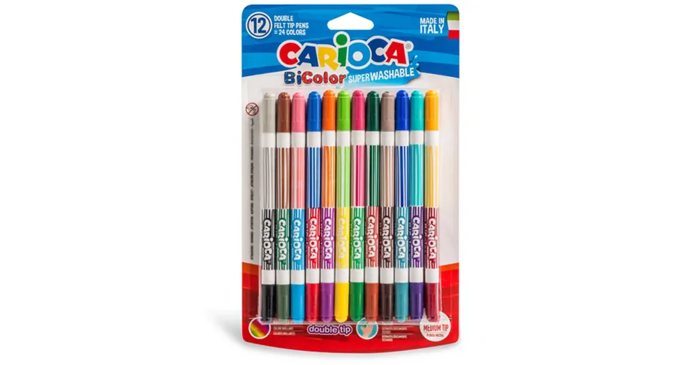 Azonnali szállítás Kétszínű filctoll készlet 12 db – Carioca