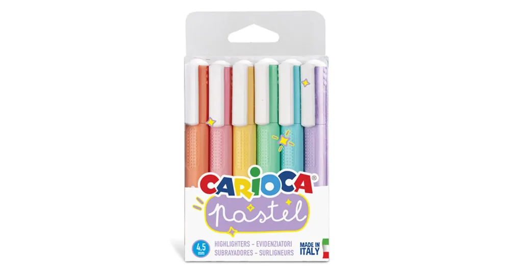 Pasztell színű kihúzó filc 6 db-os szett 4,5 mm – Carioca Vedd meg online