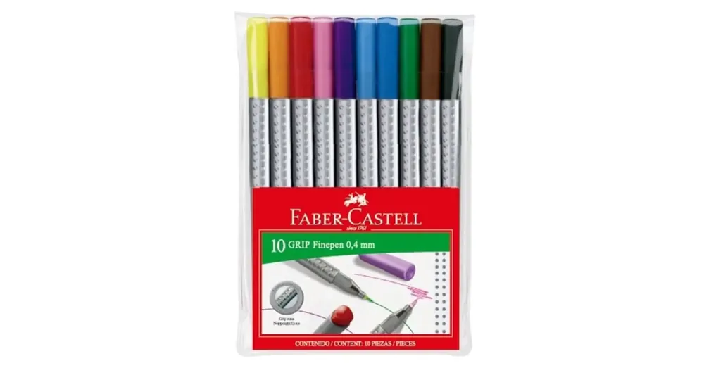 Outlet Faber-Castell Grip 0,4 mm-es tűfilctoll szett 10 db-os