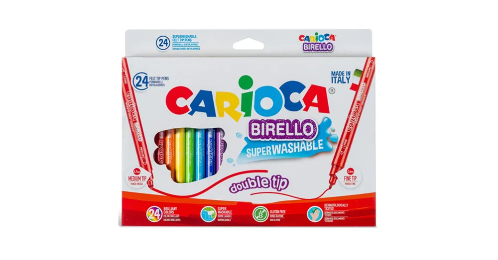 Dupla végű filctoll készlet 24 db – Carioca Kedvezmény