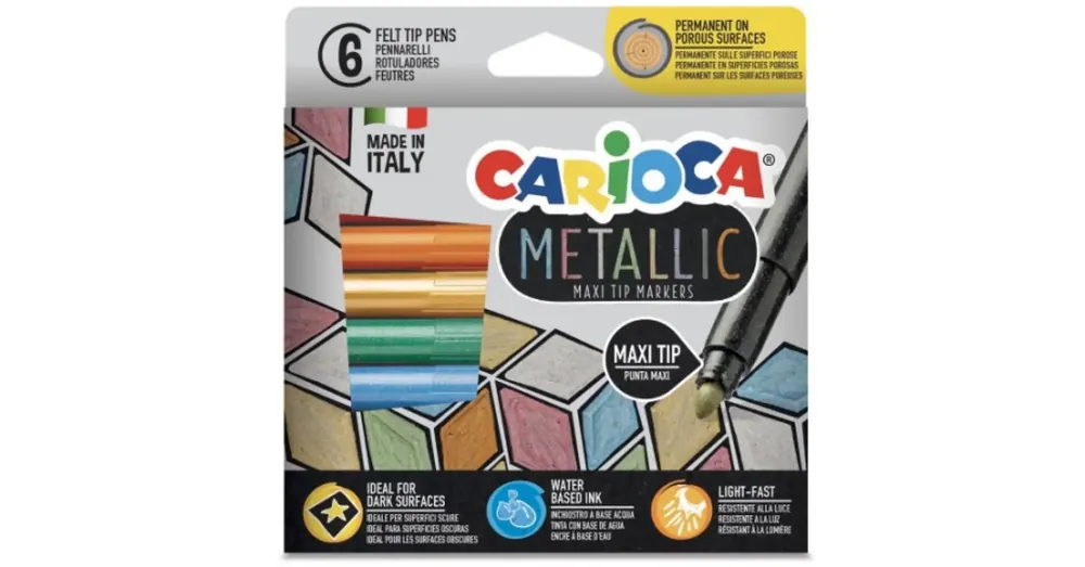 Gyors kiszállítás Metallic MaxiTip 6 db-os filctoll szett – Carioca
