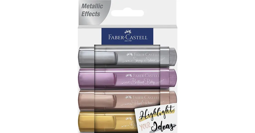 Faber-Castell Metál szövegkiemelő készlet 1546 4 db-os szett Prémium