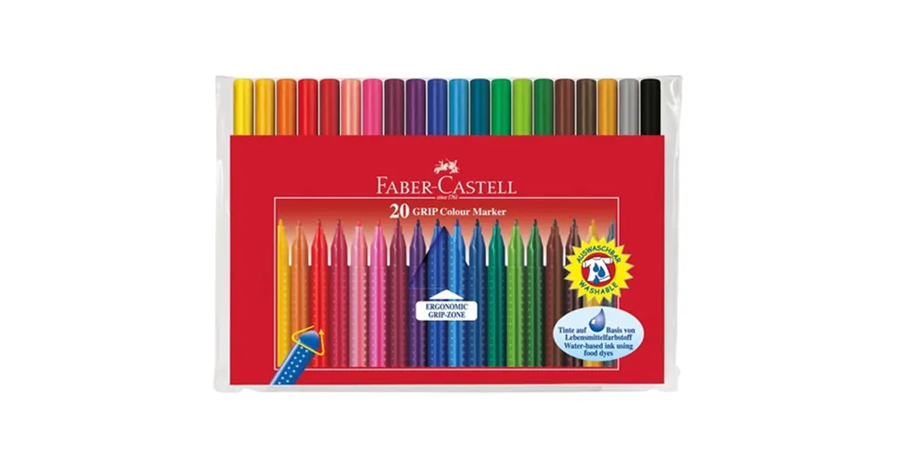 Utolsó esély Grip színes kimosható filctoll 20 db-os szett – Faber-Castell