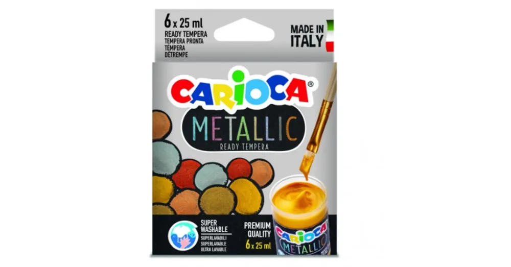 Metallic 6 db-os tempera szett – carioca Szezonális akció