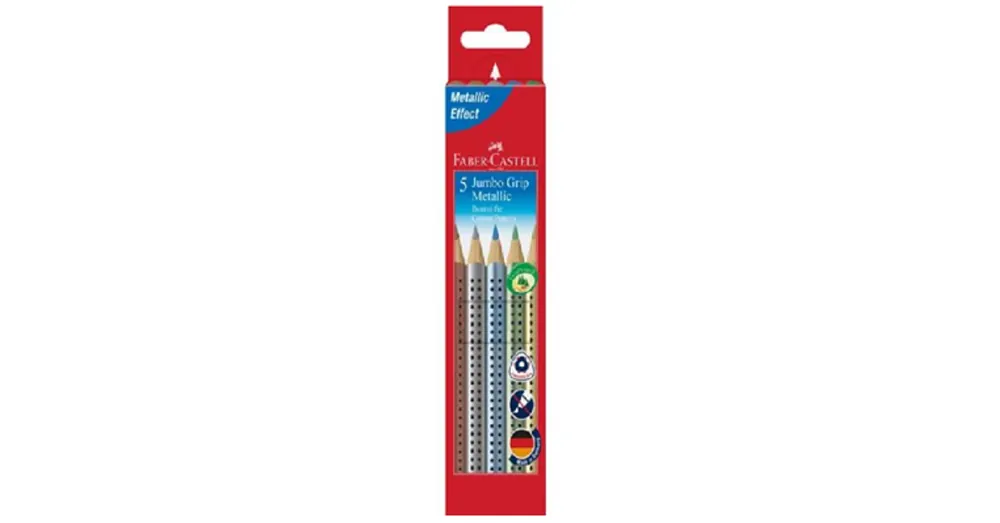 Azonnali szállítás Faber-Castell GRIP Jumbo metál színesceruza készlet – 5 db