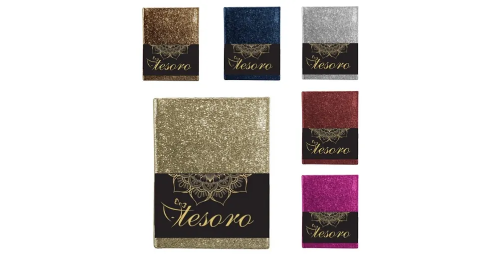Tesoro csillámos napló több színváltozatban 20×14 cm Alacsony ár