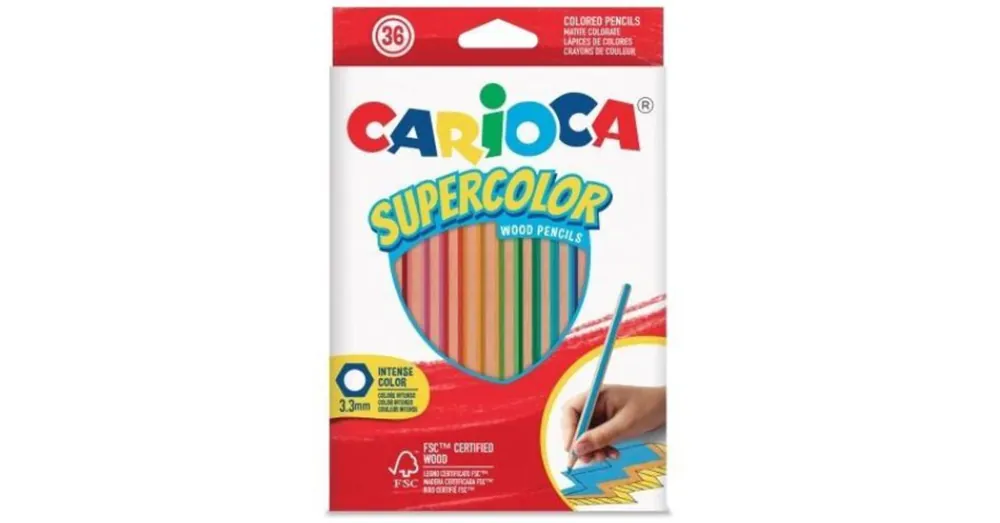 SuperColor háromszög alakú 36 db-os színesceruza készlet – Carioca Olcsóbb