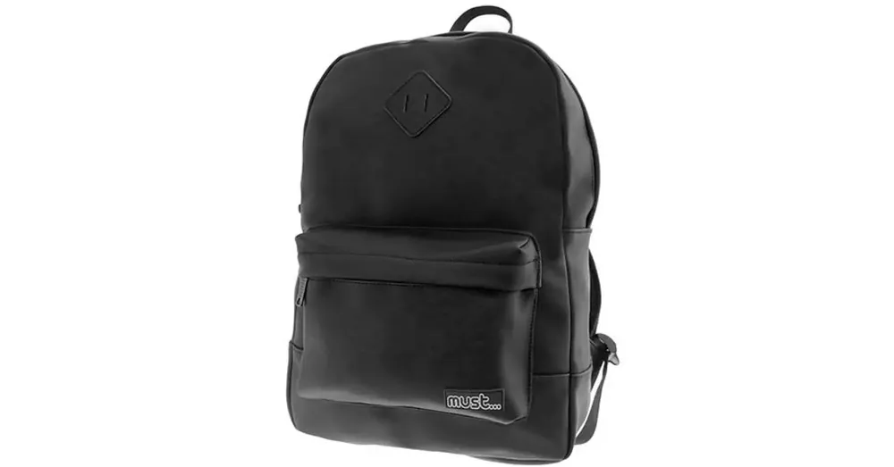 Must Fekete divatos lekerekített iskolatáska, hátizsák 30×13×41 cm Újdonság