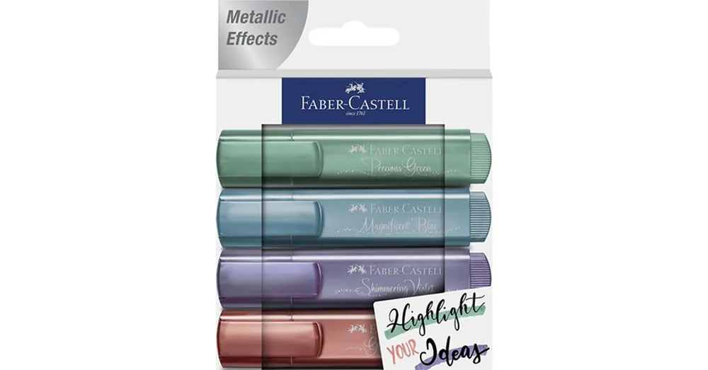 Faber-Castell 1546 Metál szövegkiemelő készlet 4 db-os szett Biztonságos fizetés