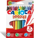 Doodles hosszú hegyű filc 24 db-os szett – Carioca Szuper ajánlat