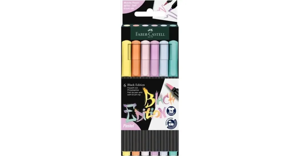 Faber-Castell Black Edition pasztell színek 6 db-os színes filctoll szett Végkiárusítás