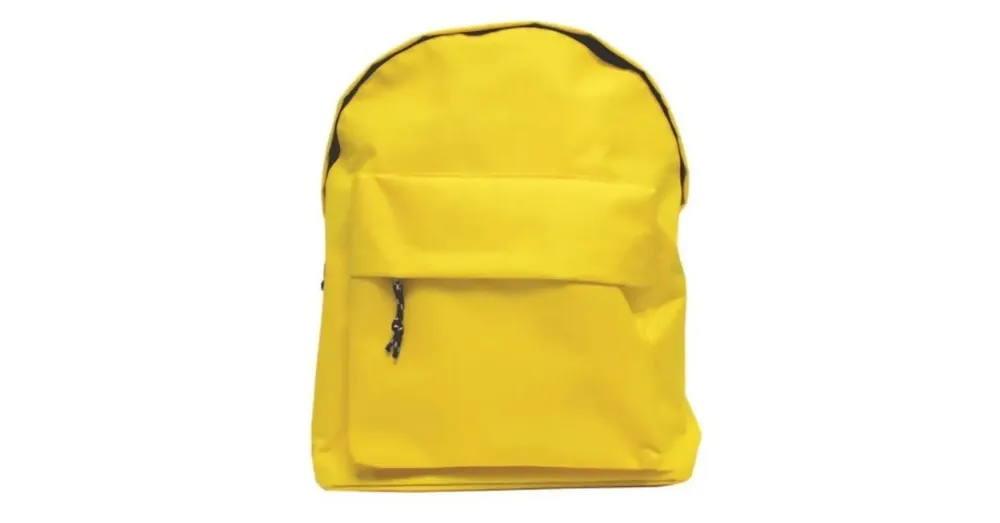 Újdonság Omega citromsárga iskolatáska hátizsák 42×32×16 cm