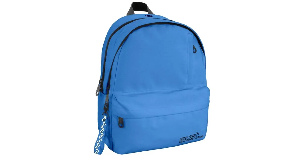 Must Kék négy rekeszes lekerekített iskolatáska, hátizsák 32×19×42 cm Biztonságos fizetés