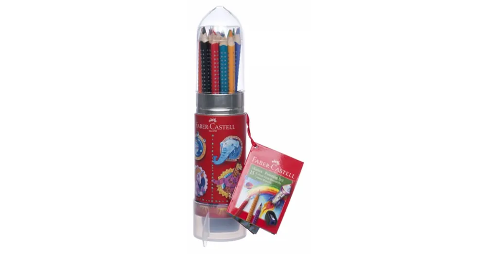 Expressz kézbesítés Faber-Castell Rakéta színes ceruza 15 db-os szett hegyezővel