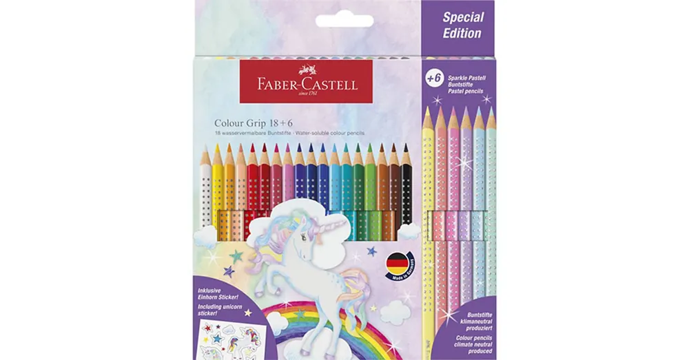 Azonnali szállítás Faber-Castell 24 db-os GRIP színesceruza szett 6 db pasztell színnel