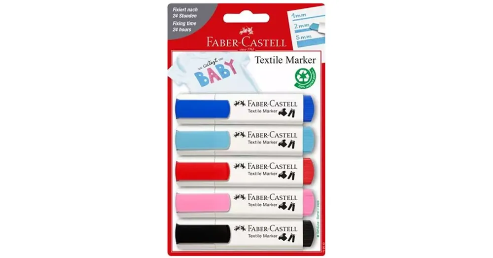 Akciós ár Faber-Castell Pasztell színű textilfilc szett 5 db-os