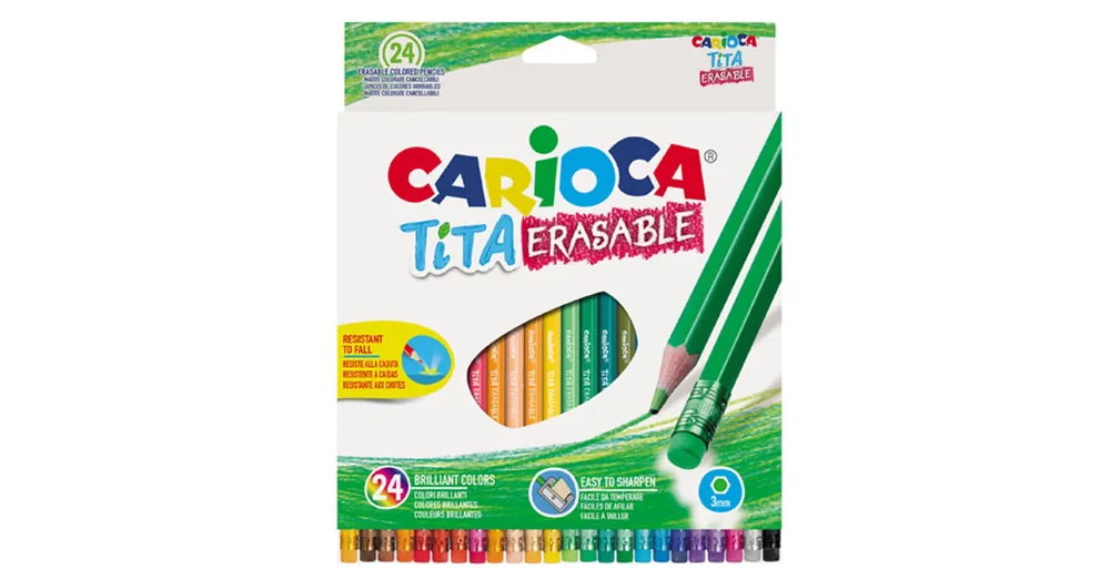 Tita színes ceruza 24 db-os szett radírvéggel – Carioca Alacsony ár