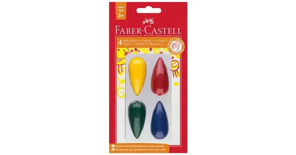 Újdonság Faber-Castell Csepp alakú 4 db-os zsírkréta