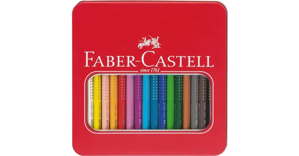 Olcsóbb Faber-Castell Jumbo Grip színesceruza készlet fémdobozban 16 db-os