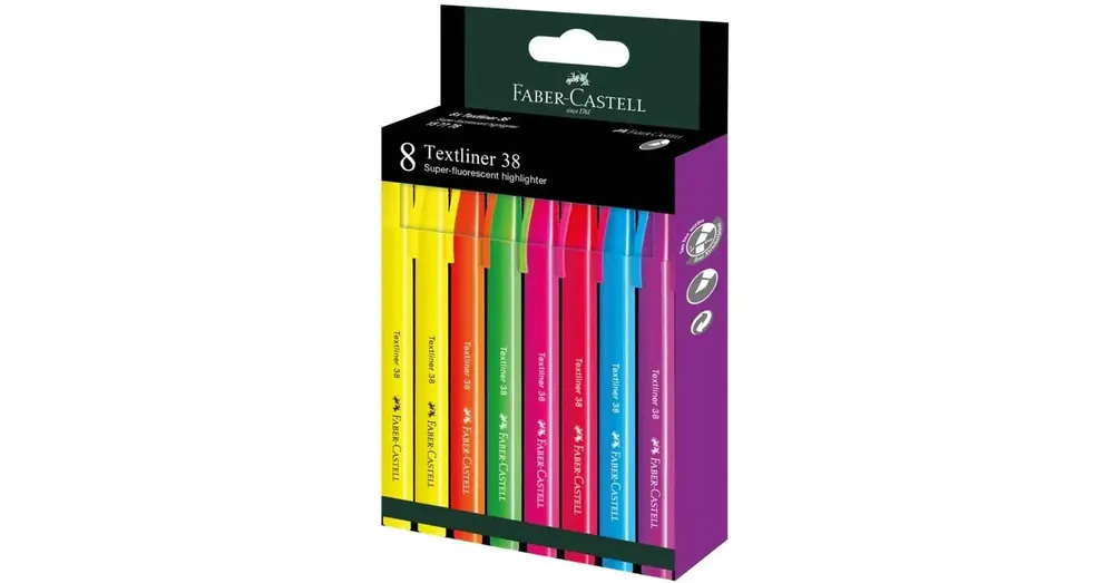 Faber-Castell Textliner 38 Szövegkiemelő szett fluoreszkáló színekkel 8 db-os csomag Nézd meg most