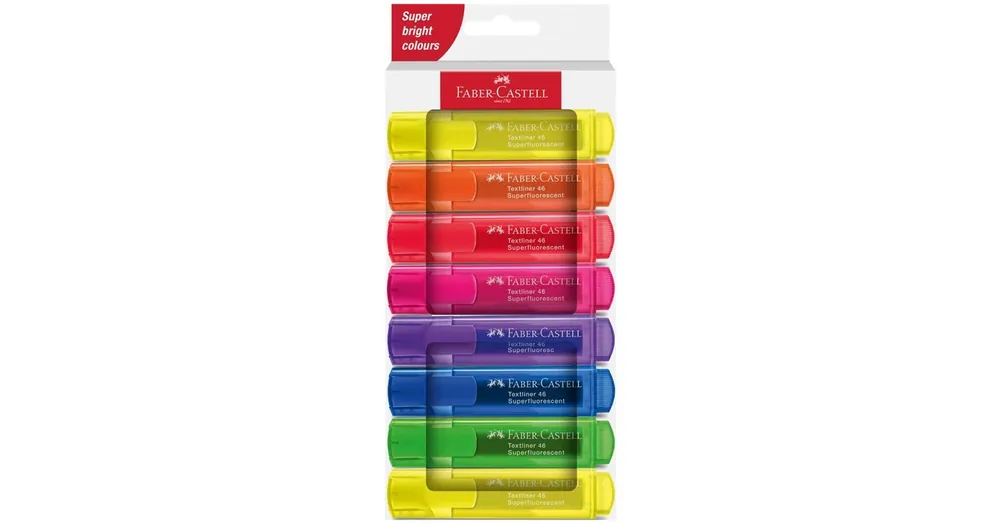 Faber-Castell 1546 Neon fluorescent 8 db-os szövegkiemelő filctoll szett Kiárusítás