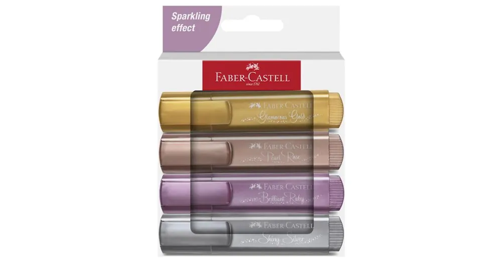 Ajánlat Faber-Castell 1546 Metál 4 db-os szövegkiemelő filctoll szett
