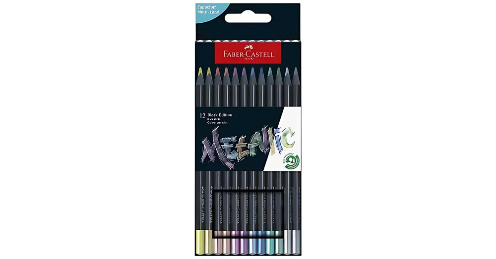 Biztonságos vásárlás Faber-Castell Black edition metál színű színesceruza készlet 12 db