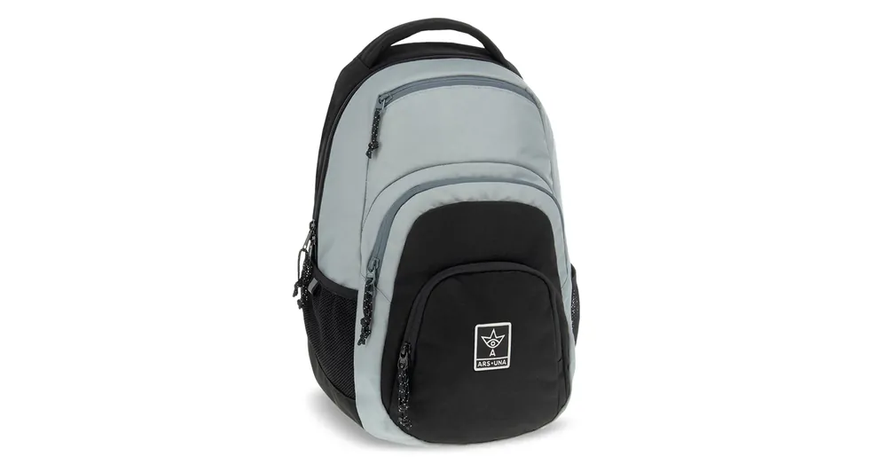 Ars Una Ash AU-2 szürke-fekete lekerekített iskolatáska, hátizsák 32×46×22 cm Olcsóbb