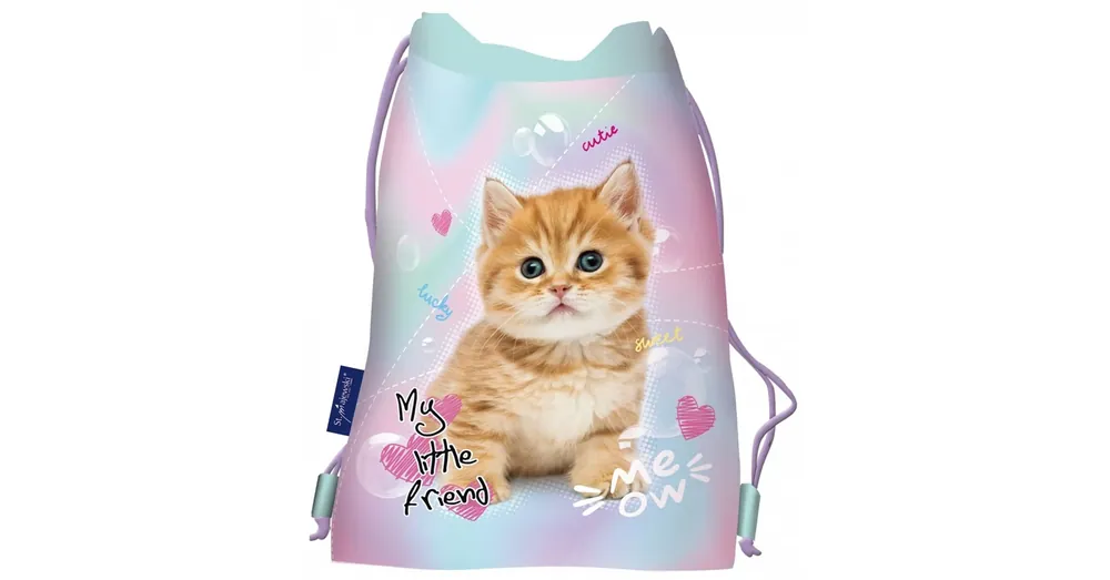 Legkelendőbb MY Little Friend – Pastel Kitty cica mintás tornazsák, sportzsák 43×32 cm