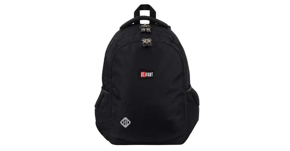 Korlátozott ajánlat St.Right Black ergonomikus iskolatáska, hátizsák BP73 46×31×20 cm