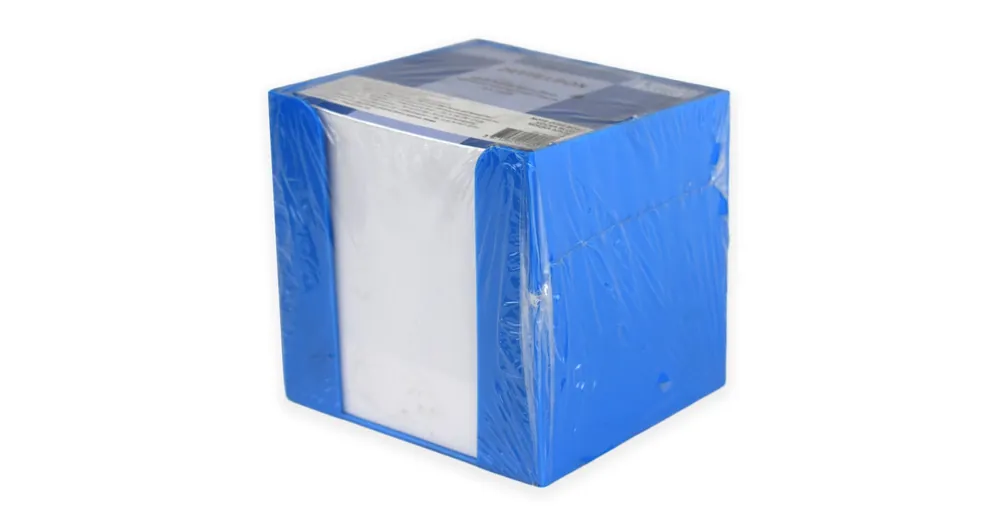 Jegyzettömb kék tartóban 750 lapos 9×9x9 cm Végkiárusítás