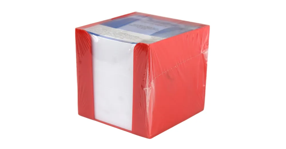 Jegyzettömb piros tartóban 750 lapos 9×9x9 cm Olcsóbb