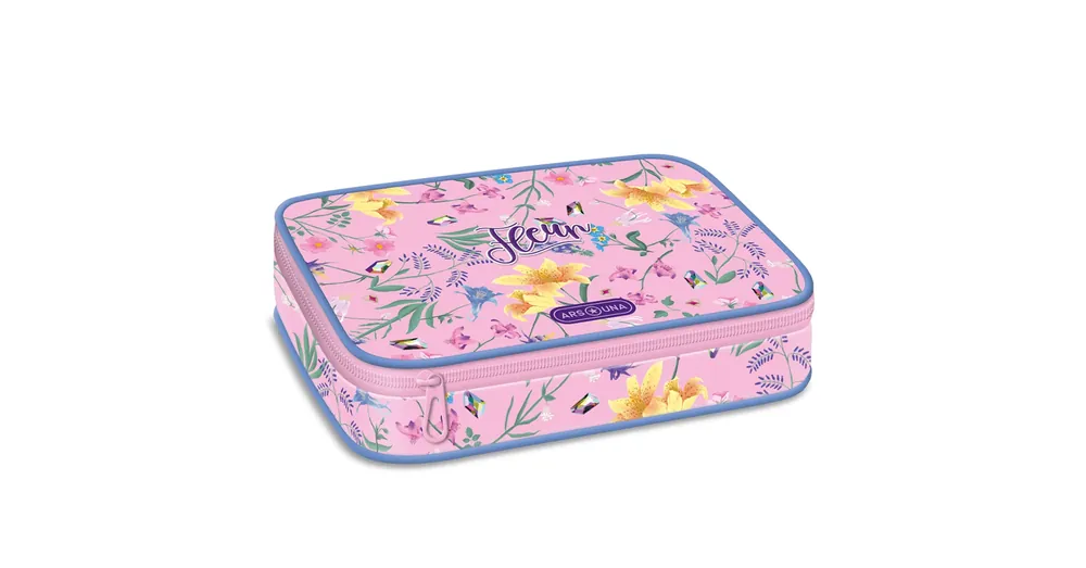 Vedd meg most Ars Una Fleur rózsaszín virágos többszintes tolltartó 15,5×22,5×4,5 cm