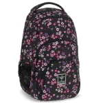Akciós ár Ars Una Peald Blossom Black virágos AU-2 iskolatáska, hátizsák 32×46×22 cm