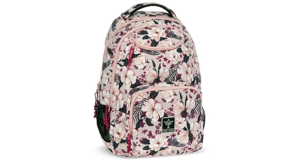 Nézd meg most Ars Una Flowery pink virágos AU-6 iskolatáska, hátizsák 34×45×26 cm