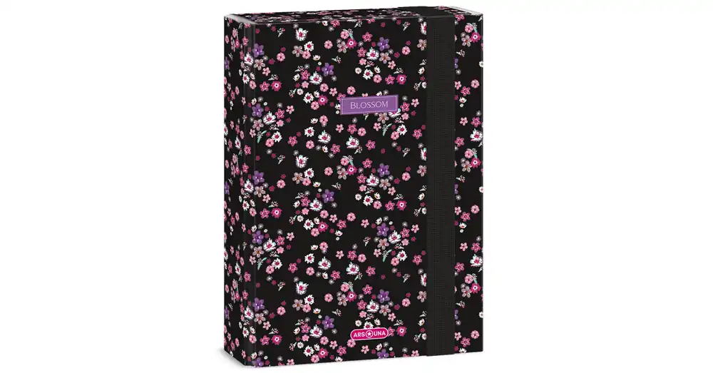 Ars Una Pearl Blossom Black gumis füzetbox A/5 Expressz szállítás
