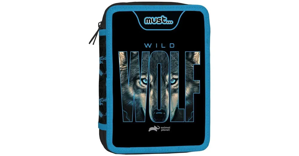 Legjobb ár Must Animal Planet – Wild Wolf kétszintes töltött tolltartó 15×21×5 cm