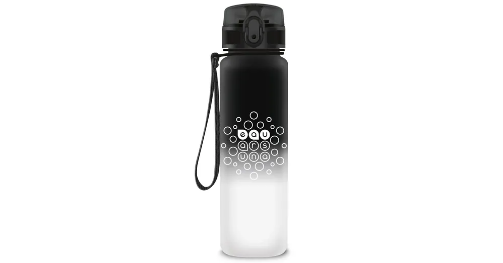 Ars Una Fekete-fehér BPA-mentes színátmenetes kulacs 600 ml Expressz szállítás