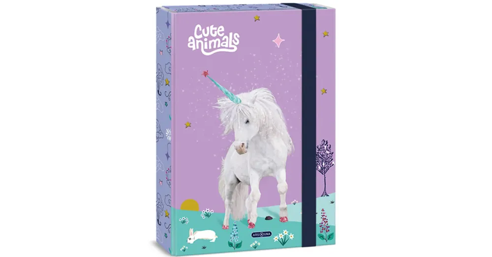 Expressz kézbesítés Ars Una Cute Animals-unicorn gumis füzetbox A/4