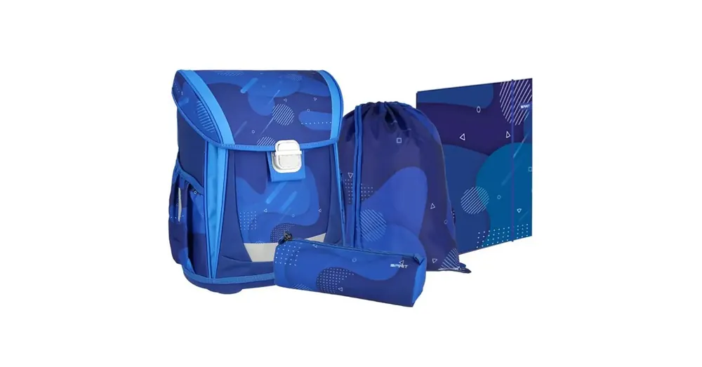 Alacsony ár Spirit Blue Cloud kék iskolatáska, hátizsák 4 db-os szett 41×20×32 cm