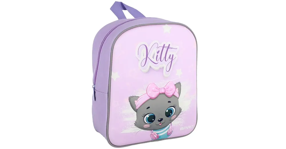Spirit Grey Kitty szürke cicás 3D mintás ovis lekerekített hátizsák 30×25×12 cm Olcsó