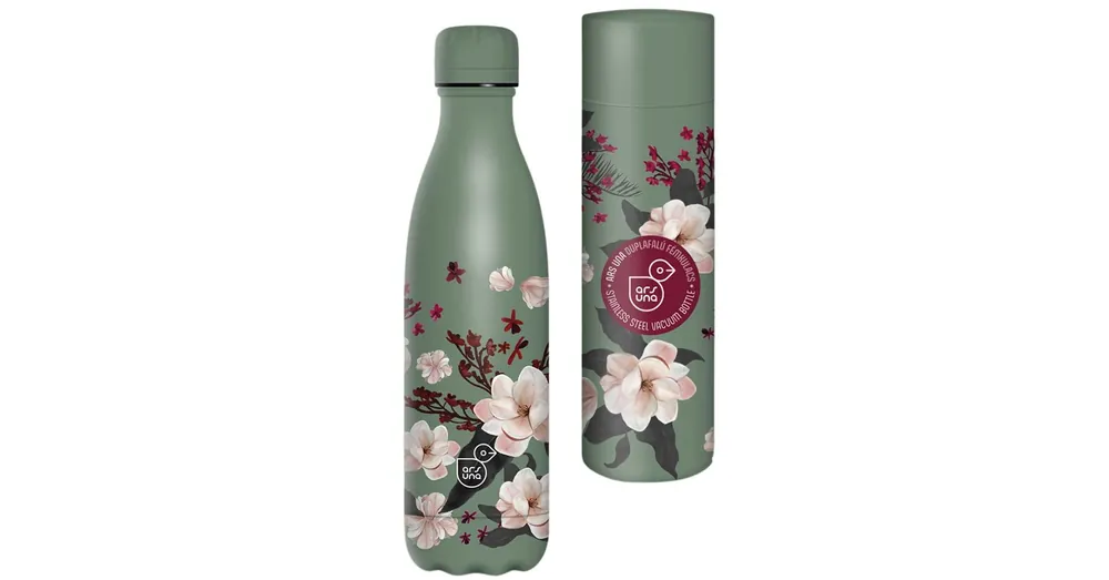 Ars Una Flowery Pink duplafalú fém kulacs díszdobozban 500ml Prémium