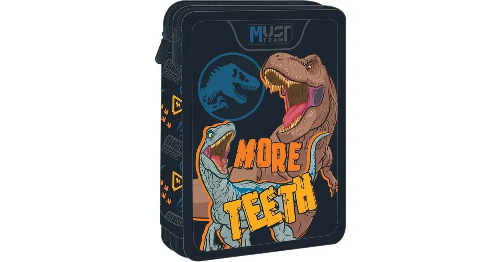 Luna Must 2 szintes töltött tolltartó Jurassic – More Teeth Expressz kézbesítés